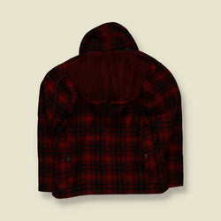 1970s | Woolrich | Hooded Mackinaw Jacket | Red & Black - 10