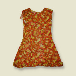 1960s | Floral Shift Dress | Orange - 6