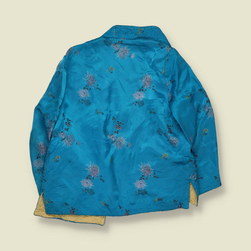 1980s | Reversible Silk Kimono Jacket | Blue - 12
