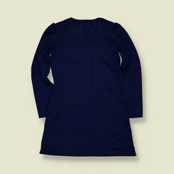 1970s | Empire Line Mini Dress | Navy - 10