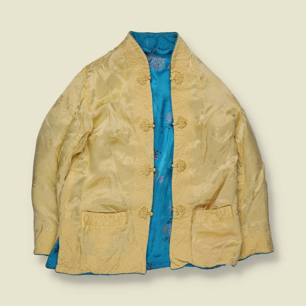 1980s | Reversible Silk Kimono Jacket | Blue - 12