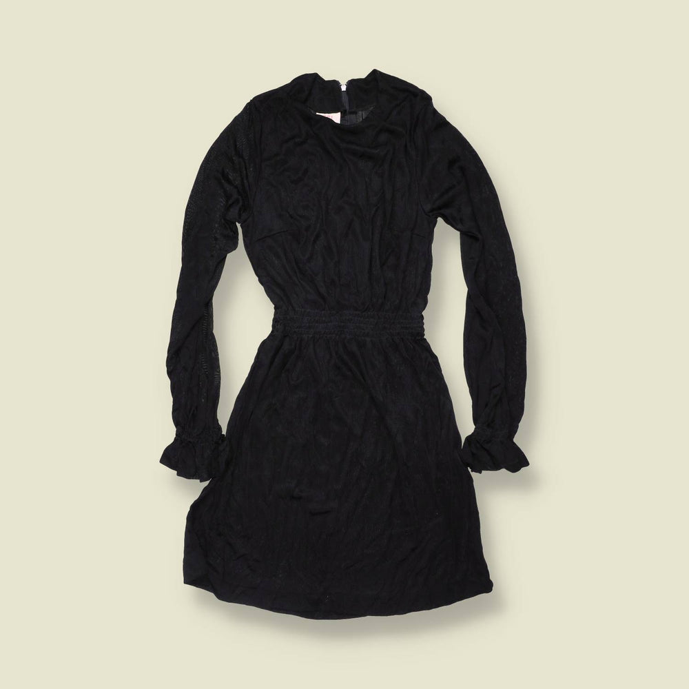 1970s | TGL | Deadstock Long Sleeve Mini Dress | Black - 2