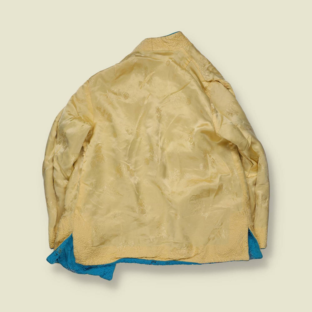 1980s | Reversible Silk Kimono Jacket | Blue - 12