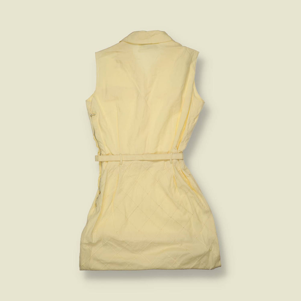 1960s | Lillywhites | Cotton Shirt Dress | Cream / Yellow  - 8