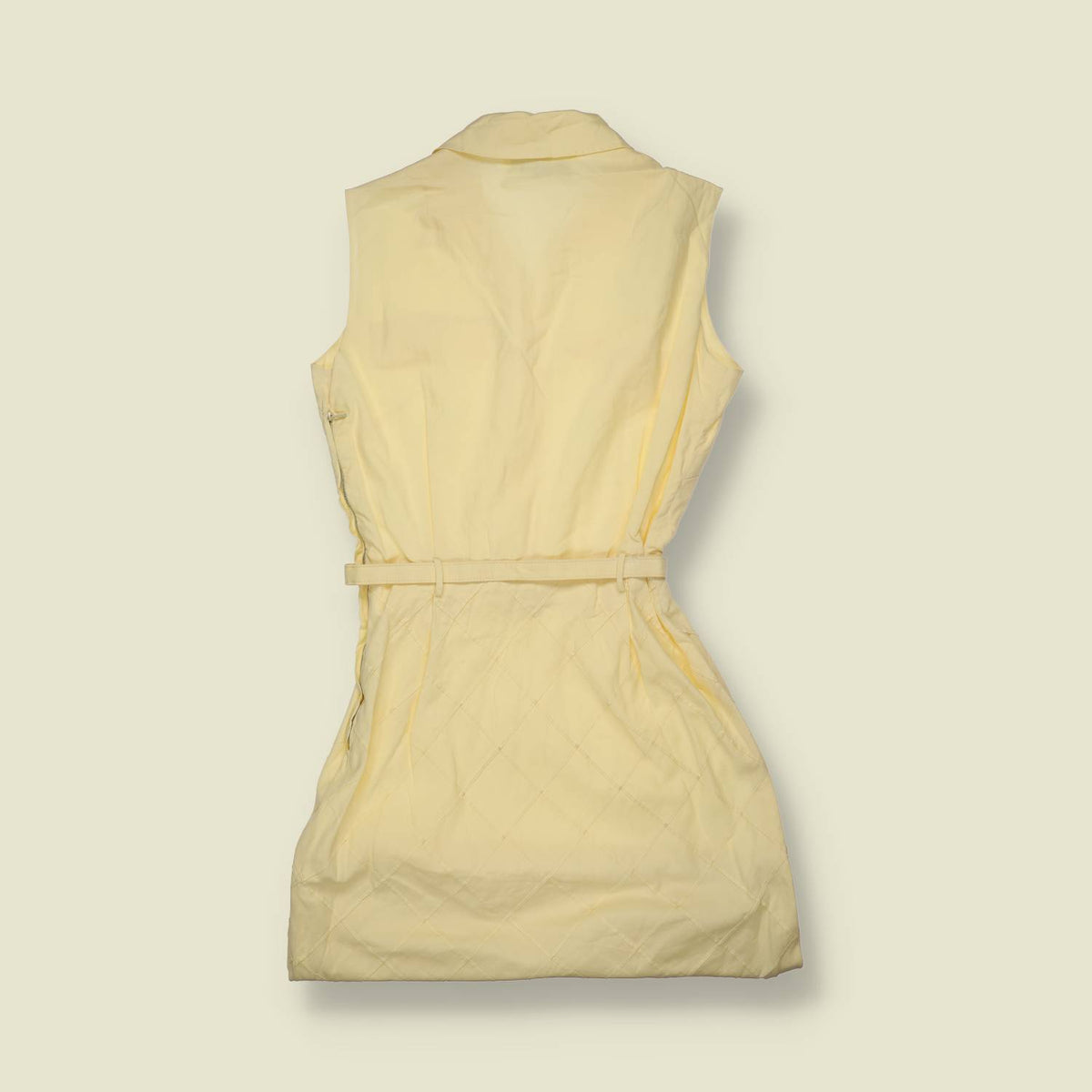 1960s | Lillywhites | Cotton Shirt Dress | Cream / Yellow  - 8