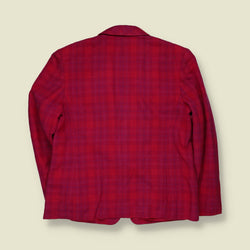 1980s | Pendleton | Virgin Wool Plaid Blazer | Red - 12