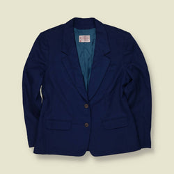 1980s | Pendleton | Virgin Wool Blazer | Navy - 10