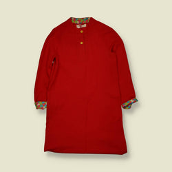 1960s | Vitos | Floral Trim Shift Dress | Red - 10