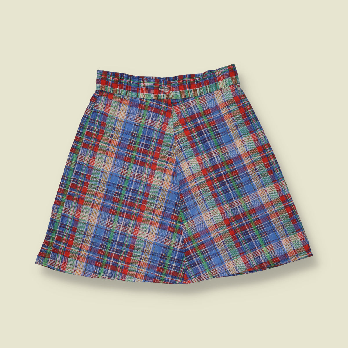 1970s | Multicolour Tartan Plaid A-Line Skirt - W26