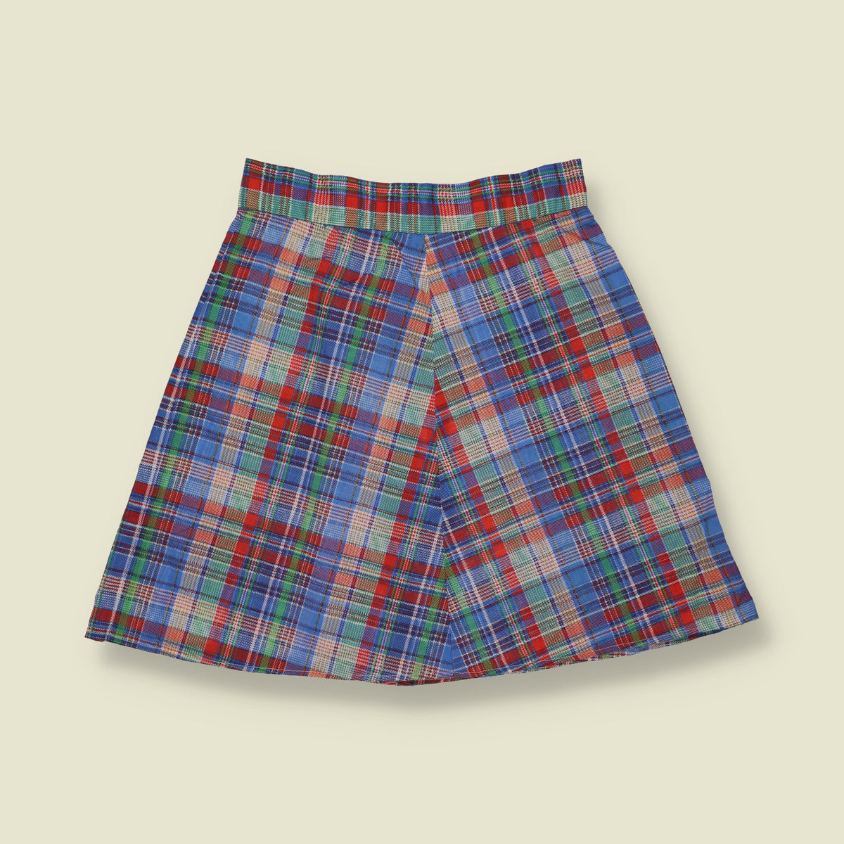 1970s | Multicolour Tartan Plaid A-Line Skirt - W26