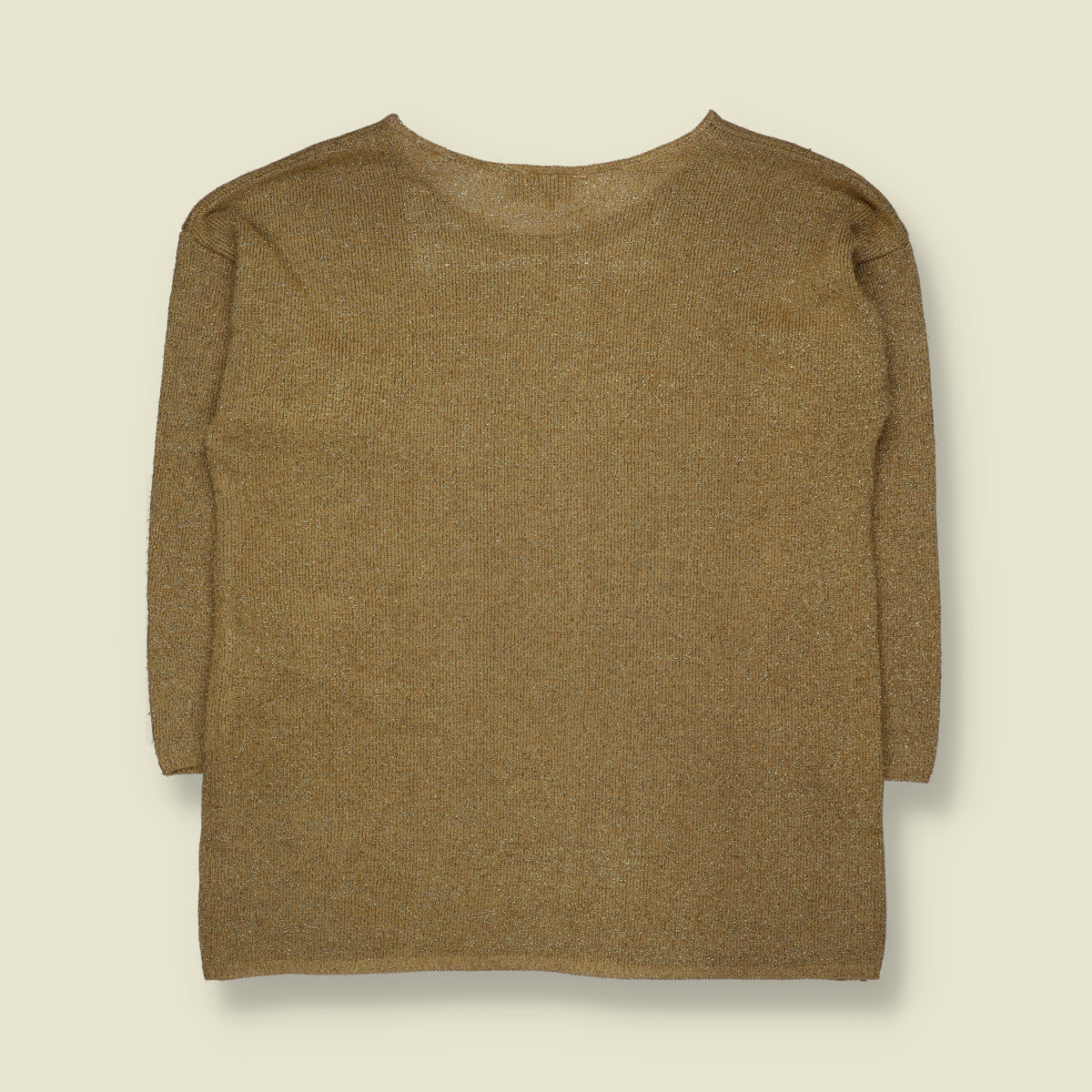 1980s | Jaynie Rose | Metallic Lurex Knit Jumper | Gold - 18