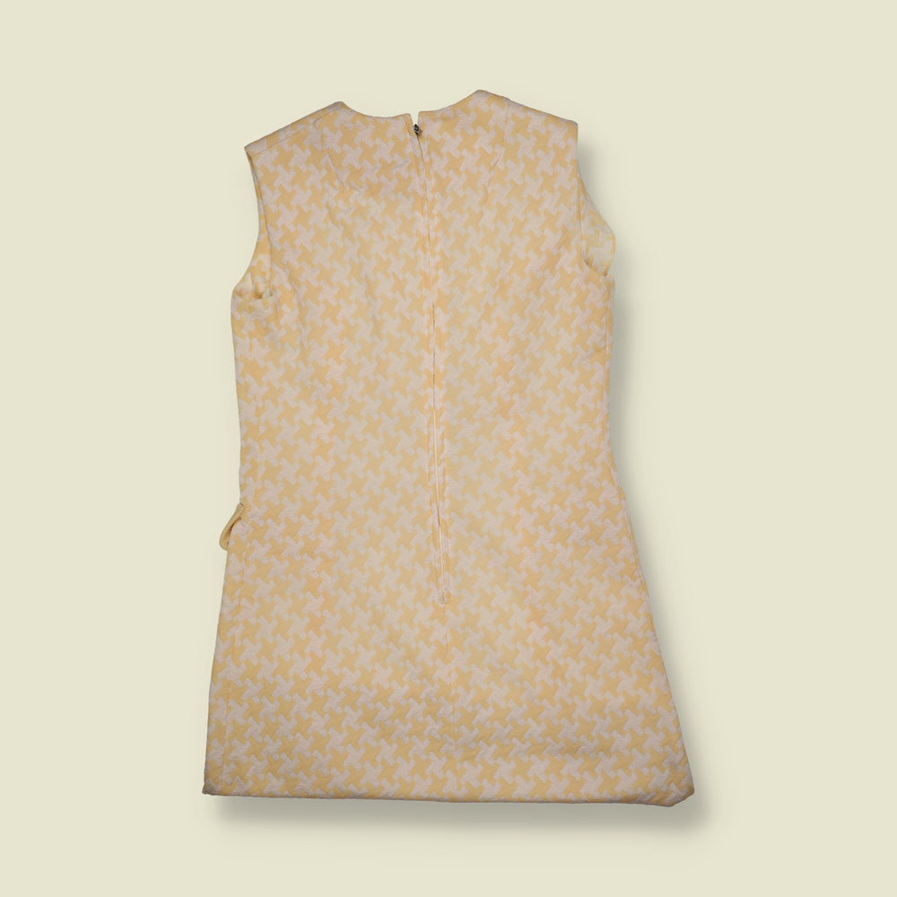 1960s | London Maid | Houndstooth Two Piece Suit | Yellow & White - 8