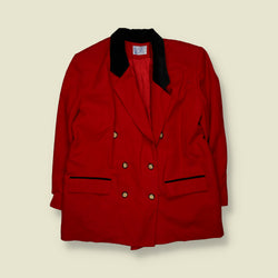 1980s | Pendleton | Double Breasted Blazer | Red & Black - 18