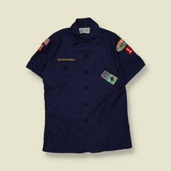 2000s | Boy Scouts of America | Short Sleeve Uniform Shirt | Dark Blue – XS