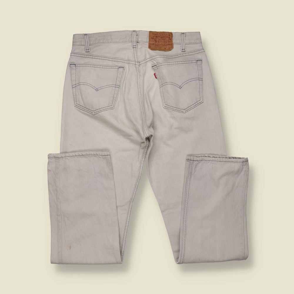 1980s–1990s | Levi’s 501 | Made in USA | Original Denim Jeans | Faded Stone – w30