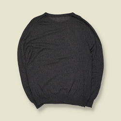 1980s | Unbranded | Lightweight Knit Jumper | Charcoal Grey - S