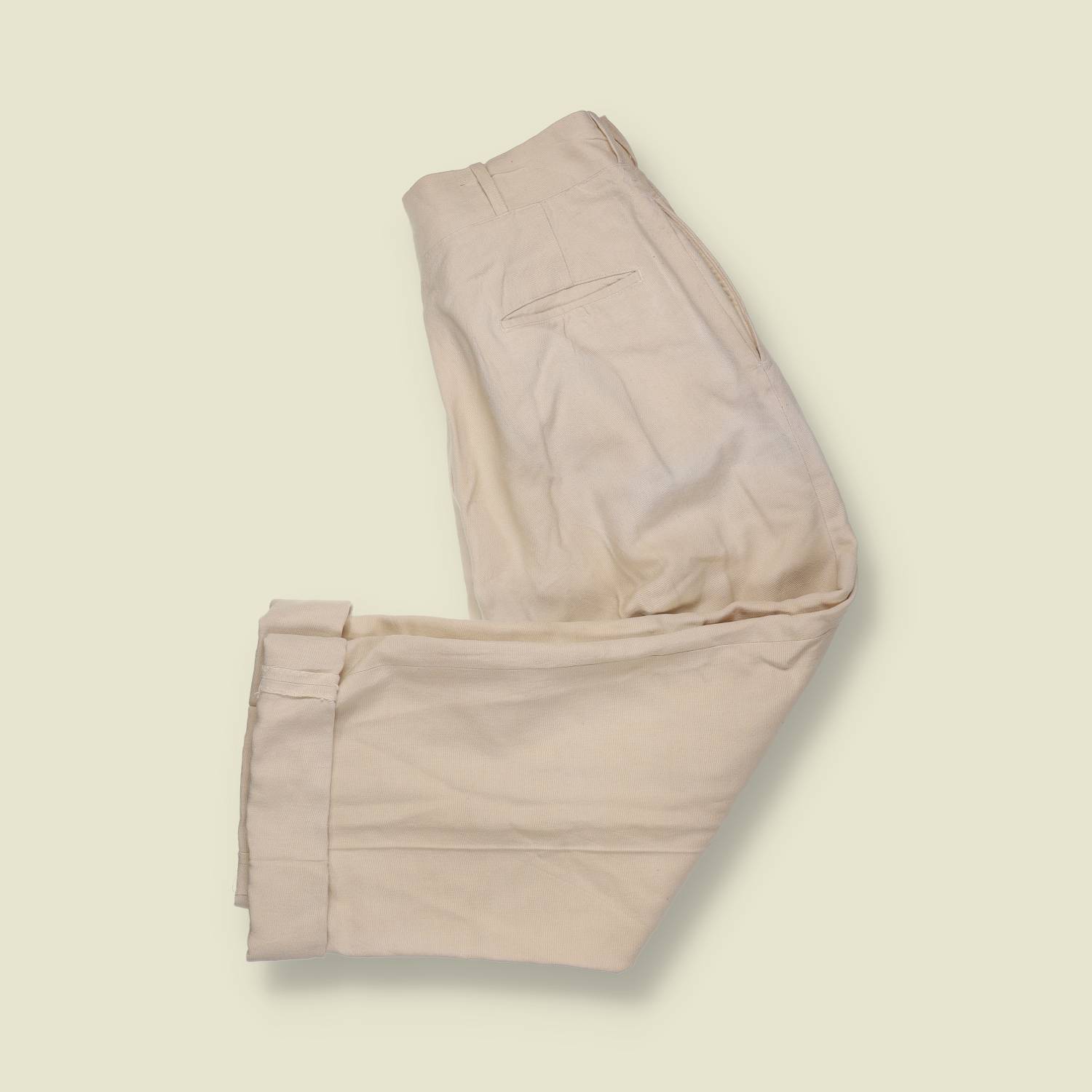 1930s–1940s | Unbranded | Suit Trousers – Natural - w30