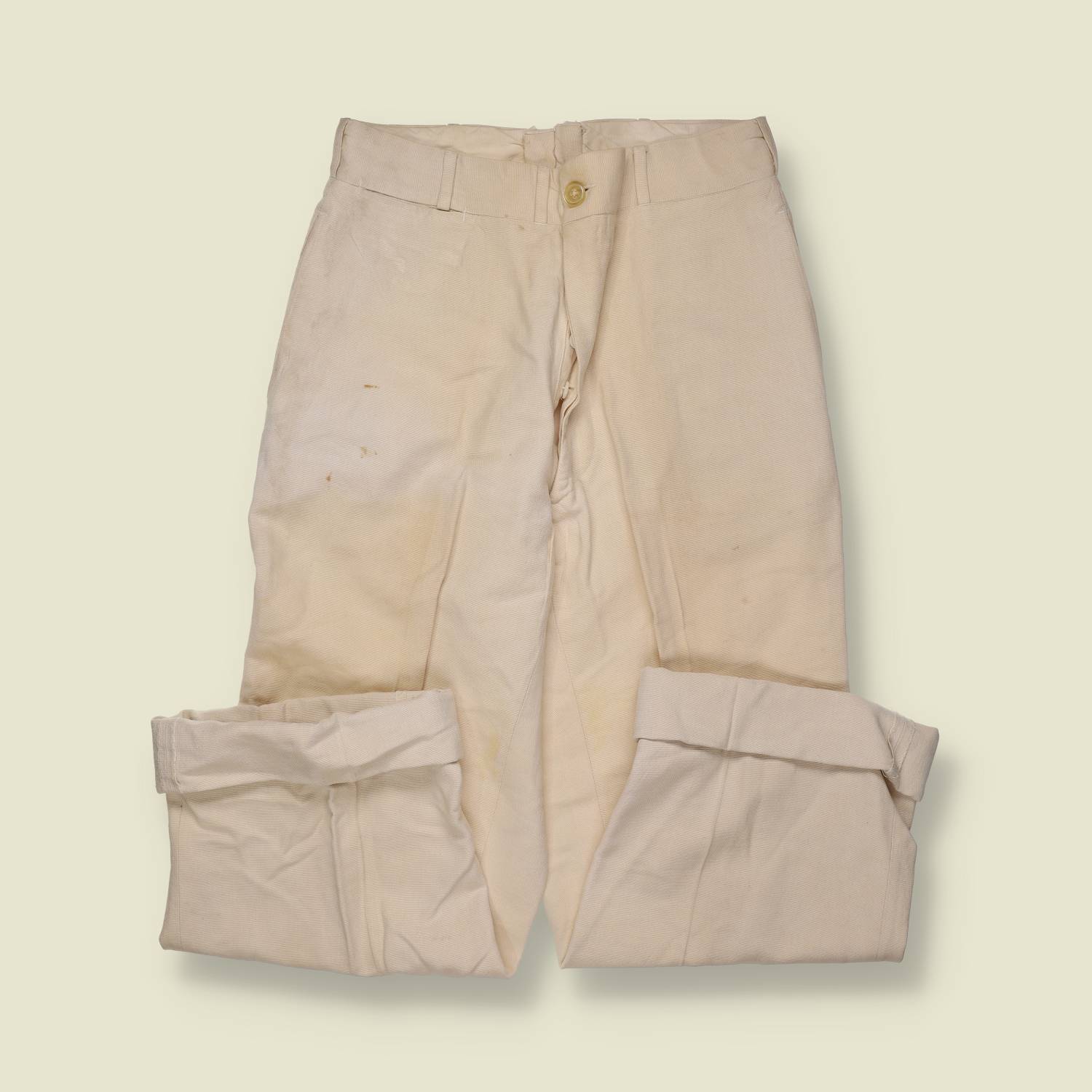 1930s–1940s | Unbranded | Suit Trousers – Natural - w30