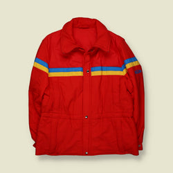 1970s | Skiwear | Padded ski jacket | Red / Blue / Yellow - L