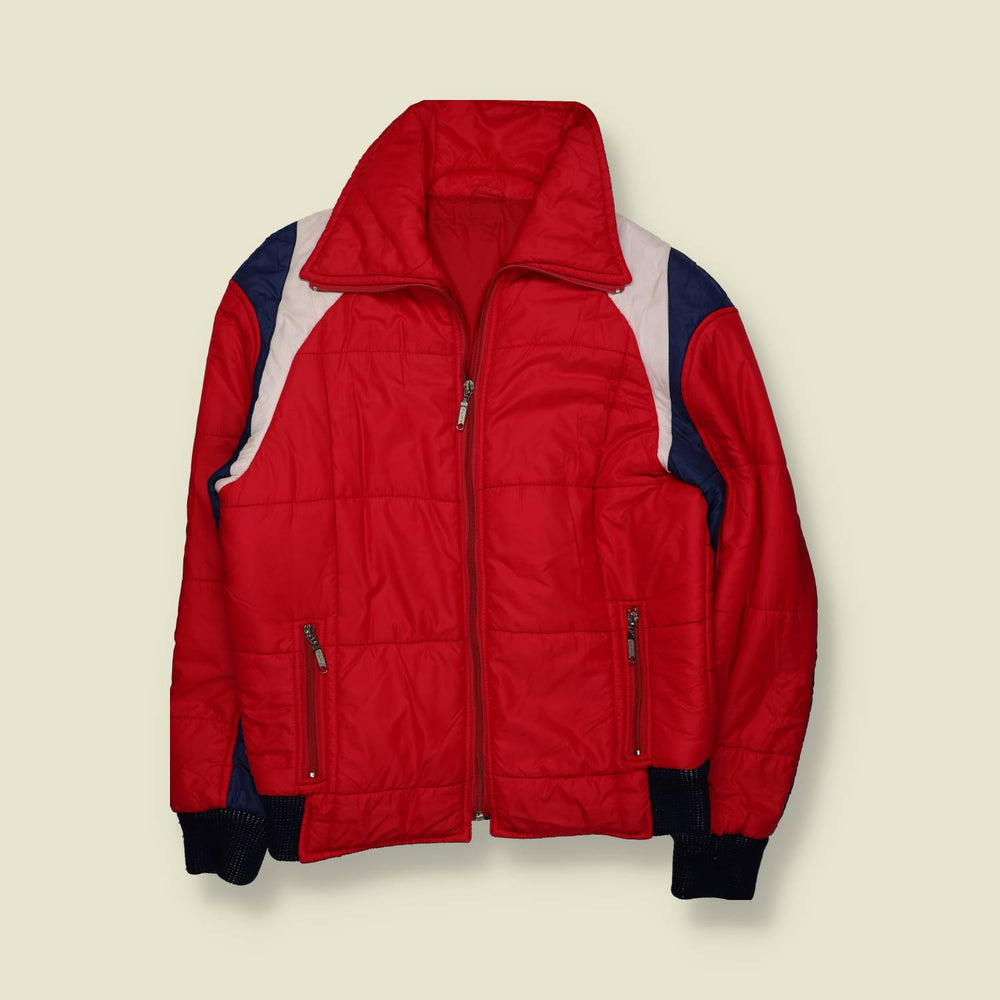 1970s | Clay Ferry | Padded Ski Jacket | Red / Navy / White - L