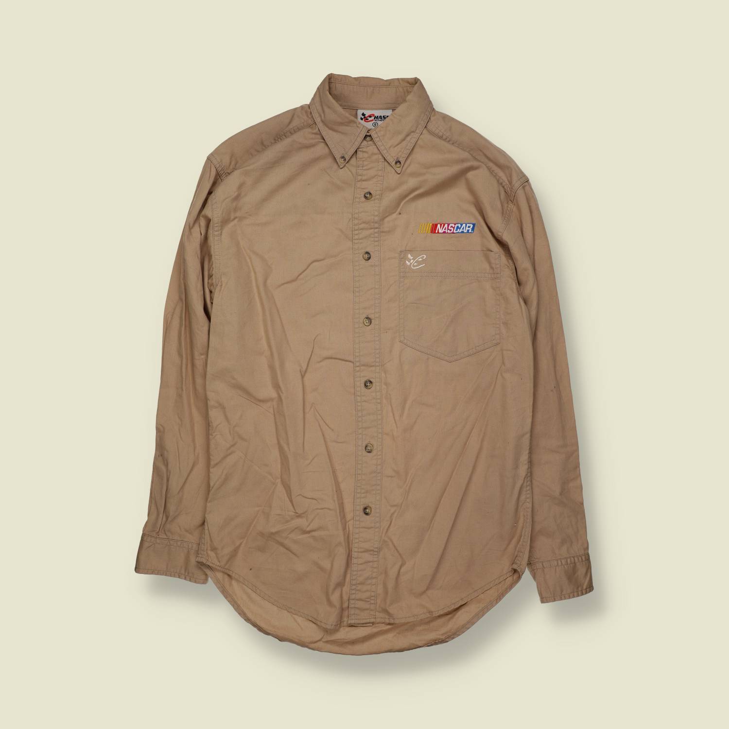 1990s | Chase | NASCAR Button-Down Shirt | Tan – M