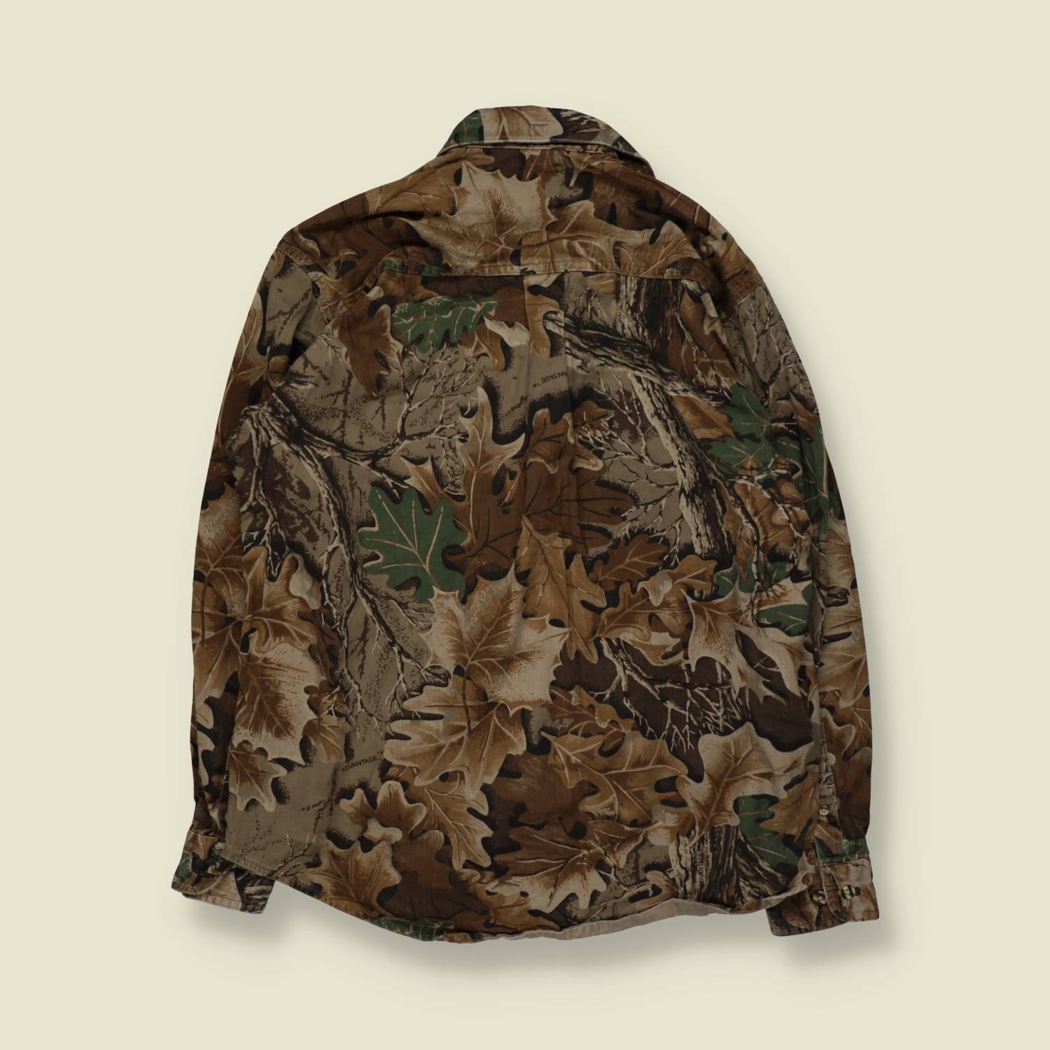 1990s | Wrangler Rugged Wear | Camo Hunting Work Shirt | Woodland Leaf Print – XXL