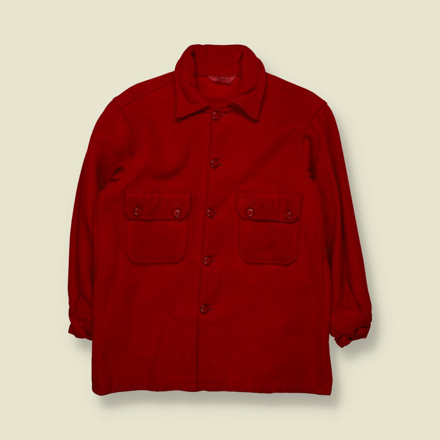 1950s | Boy Scouts of America | Wool Uniform Overshirt | Red – S
