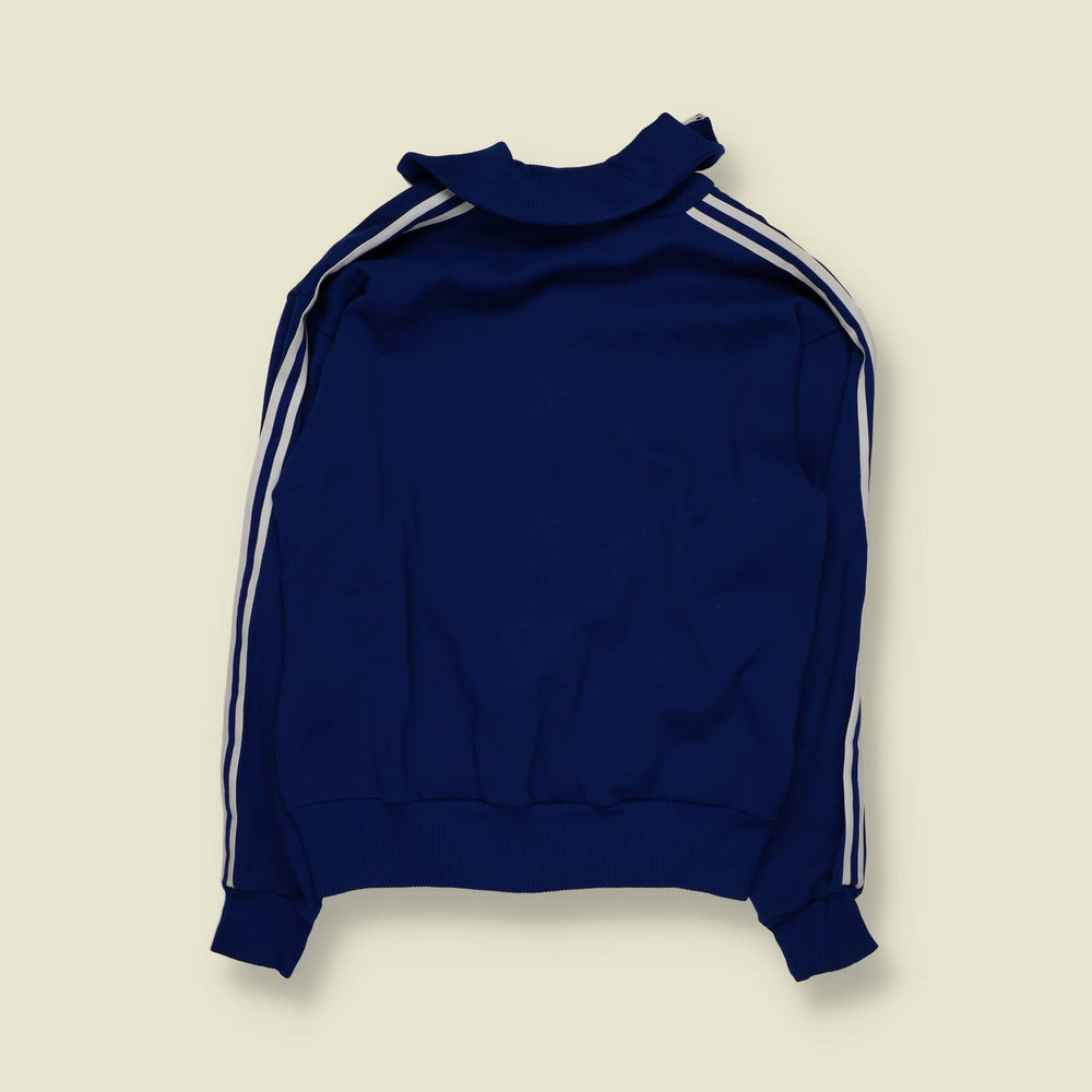 1970s | Helanca | Sports Track Jacket | Polyester | Navy – S