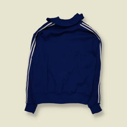 1970s | Helanca | Sports Track Jacket | Polyester | Navy – S