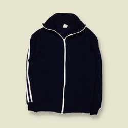 1970s | Sports Track Jacket | Polyester | Navy - XXXS