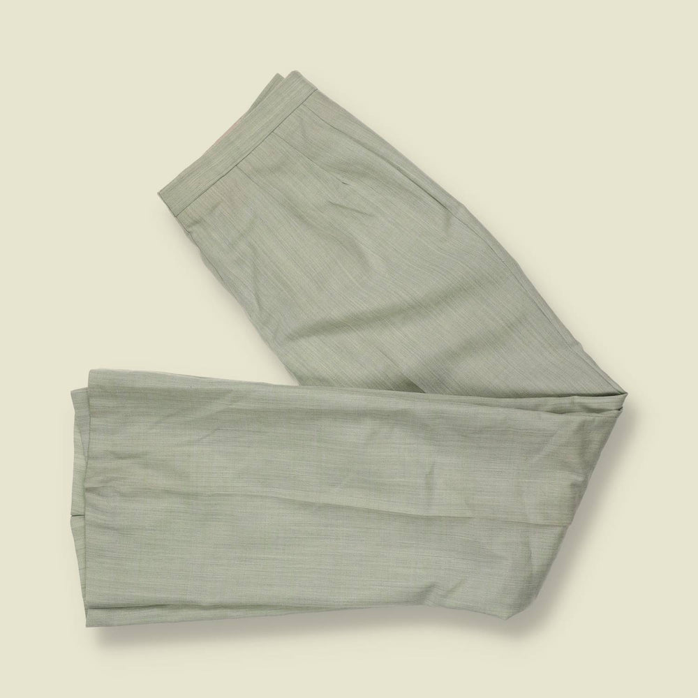 1970s | Sage Green Flared Trousers - w28