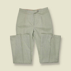 1970s | Sage Green Flared Trousers - w28