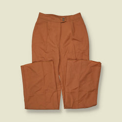 1970s | Tan High Waist Flared Trousers - w26