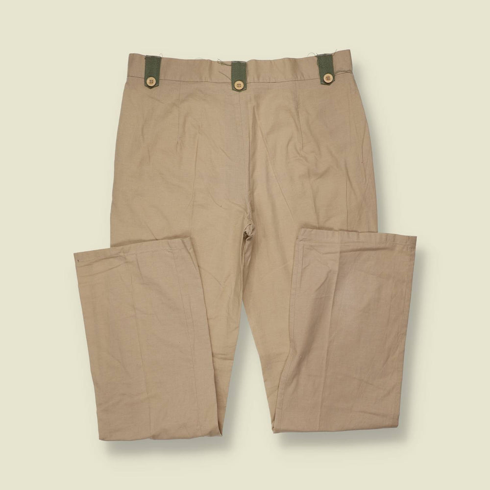 1970s | Stone High Waist Wide Leg Trousers - w24