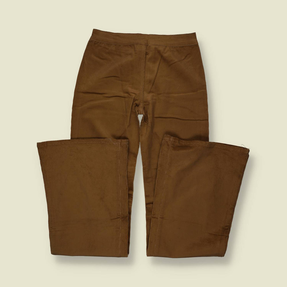 1970s | Libido | Tan High Waist Corduroy Flares - Deadstock - w28