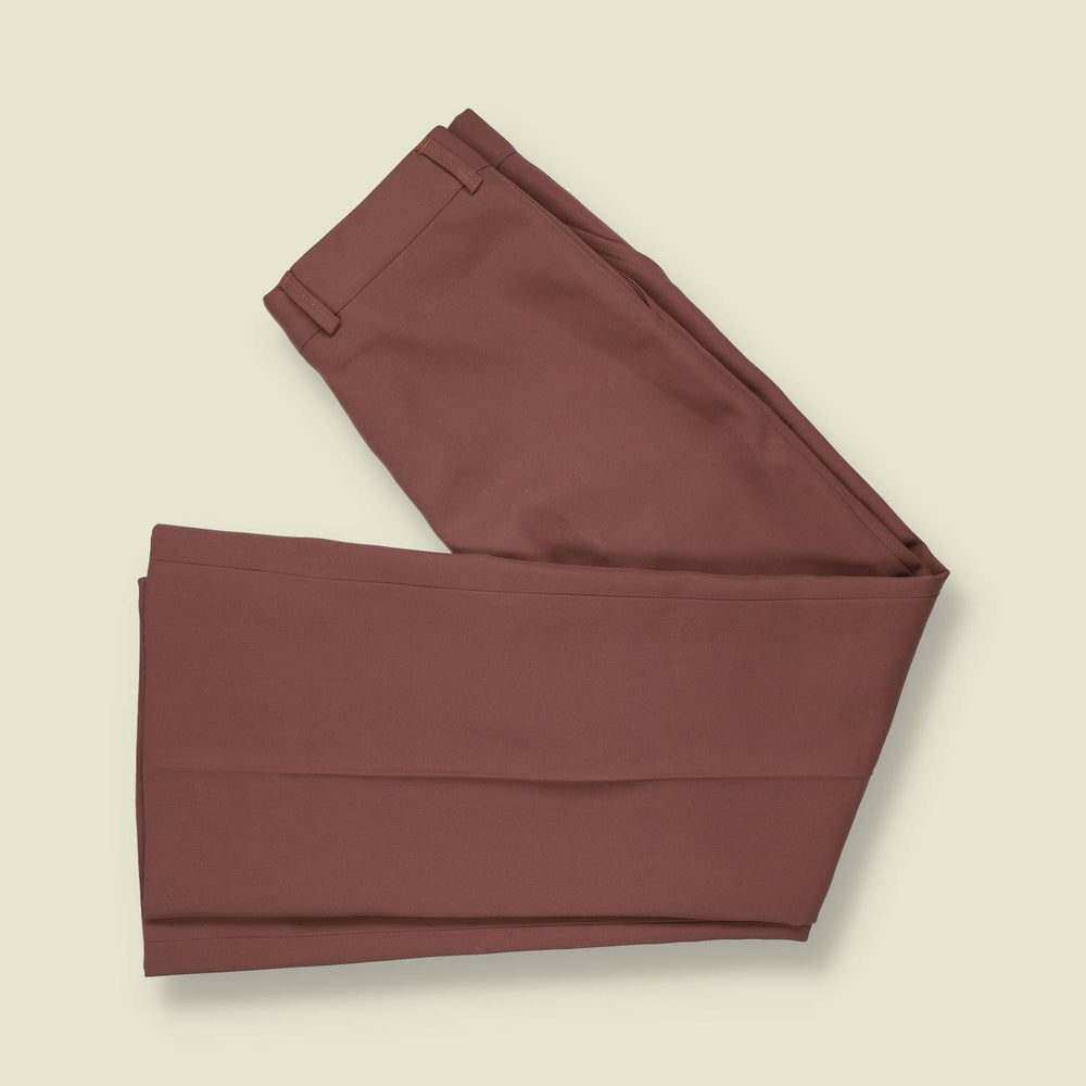 1970s | Dusty Rose High Waist Polyester Flares - w30