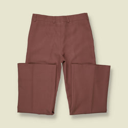 1970s | Dusty Rose High Waist Polyester Flares - w30