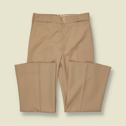 1970s | Camel High Waist Polyester Flares - w26