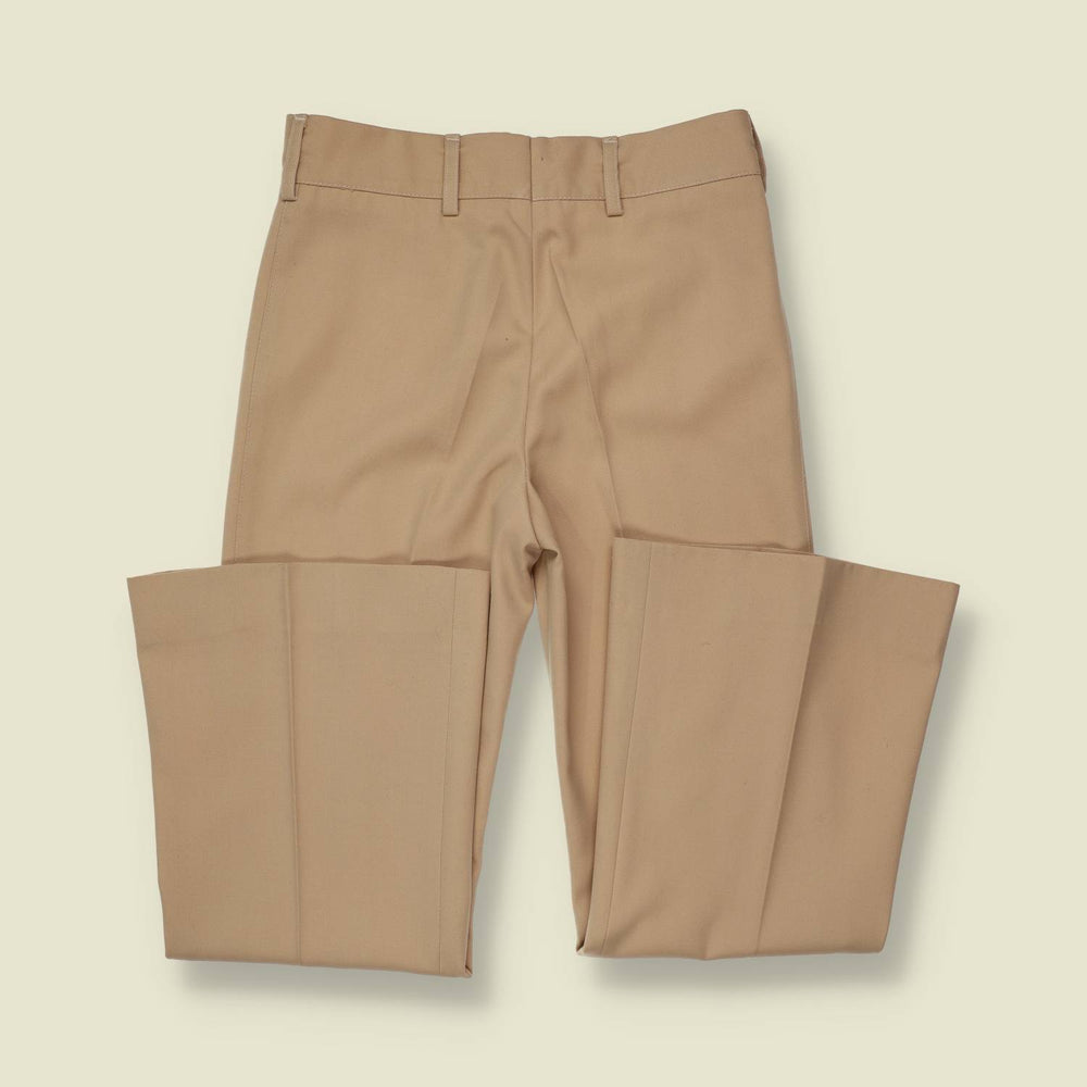 1970s | Camel High Waist Polyester Flares - w26