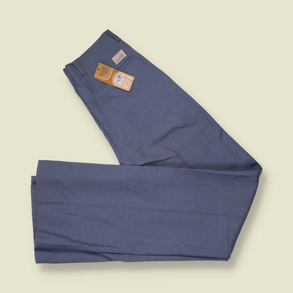 1970s | Margropin | Slate Blue High Waist Flares - Deadstock - w26