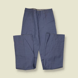 1970s | Margropin | Slate Blue High Waist Flares - Deadstock - w26