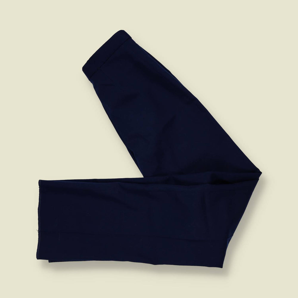 1970s | Navy High Waist Straight Leg Trousers - w24
