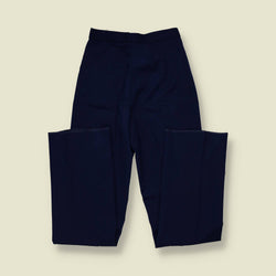 1970s | Navy High Waist Straight Leg Trousers - w24