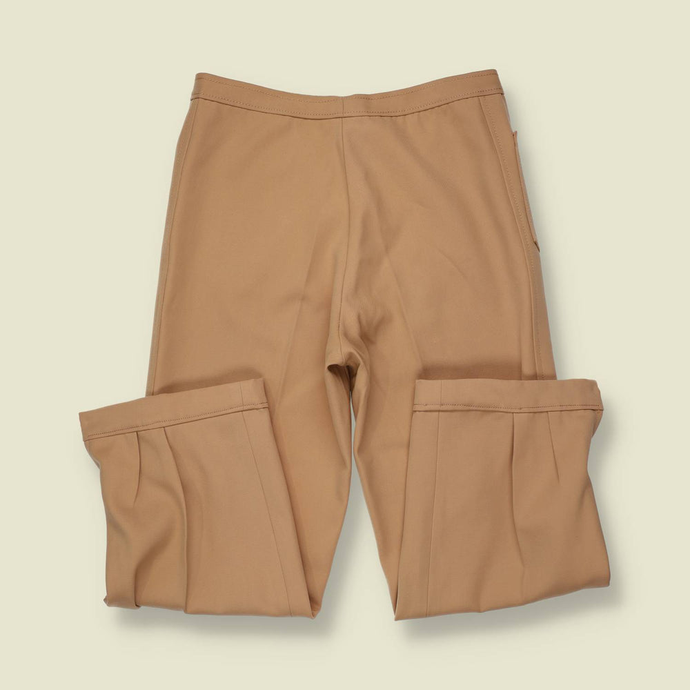 1970s | Tan High Waist Three-Quarter Length Trousers - w28