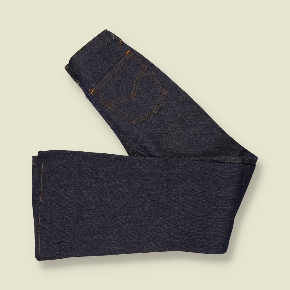 1970s | Dark Indigo High Waist Denim Flares - Deadstock - w24