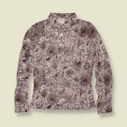 1970s | TGL | Floral Print Blouse - Deadstock - 8