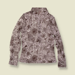 1970s | TGL | Floral Print Blouse - Deadstock - 8