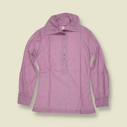 1970s | TGL | Lilac Half Placket Jersey Top - Deadstock - 8