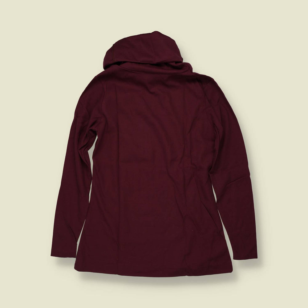 1970s | TGL | Burgundy Cowl Neck Top - Deadstock - 8