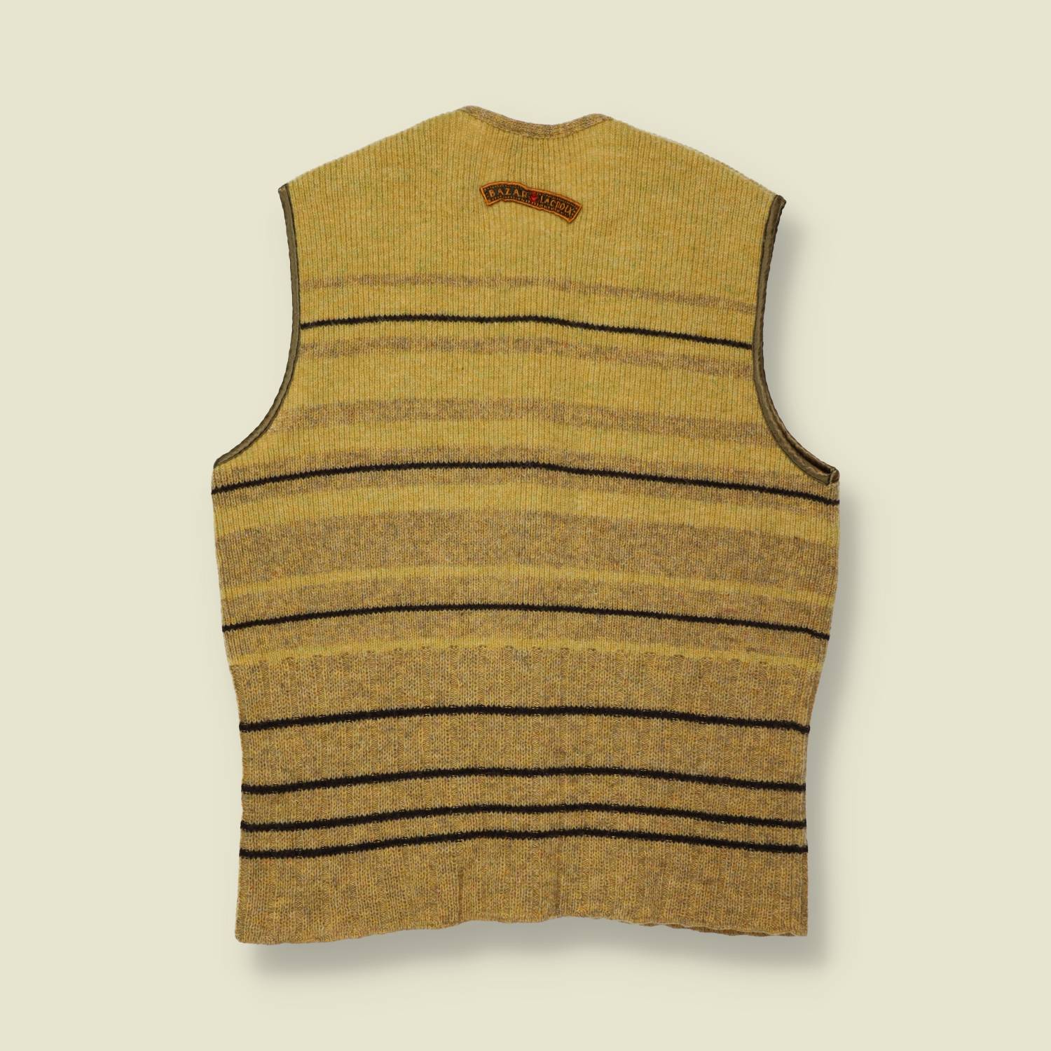 1990s – 2000s | Bazar de Christian Lacroix | Mustard Stripe Knit Waistcoat - 8